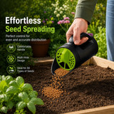 Gardenised Handheld Seed Spreader Versatile Lawn & Garden Tool Adjustable Shaker for Fertilizer Grass Seed Salt Ice Melt Deicer Growth Enhancer & Fish Feed Ideal for Landscaping Sports Fields & Yard