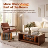 Vintiquewise Vintage Wooden Decorative Suitcases 2-Piece Storage Set