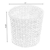 Natural Water Hyacinth Round Waste Basket