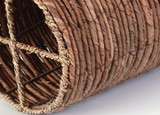 Wicker Banana Rope Tall Floor Planter with Metal Pot