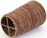 Wicker Banana Rope Tall Floor Planter with Metal Pot