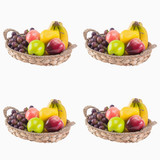 Seagrass Fruit Bread Basket Tray with Handles