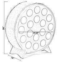 Wooden Stackable Round Shaped Wine Barrel Wine Rack, 1 Rack