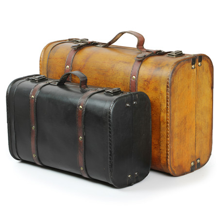 3-Colored Vintage Style Luggage Suitcase/Trunk-Set of 3