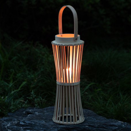 Wickerwise Vintage Decorative Candle Holder with Handle Handcrafted Lantern Accent for Indoor and Outdoor Use Ideal for Patio Garden Living Room Dining Area Wedding Party & Special Events