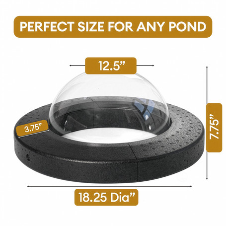 Gardenised Floating Koi Pond Viewing Dome – Clear Acrylic Fish Viewing Bubble with Stable Ring Base, Decorative Pond Accent for Close-Up Fish Interaction and Viewing