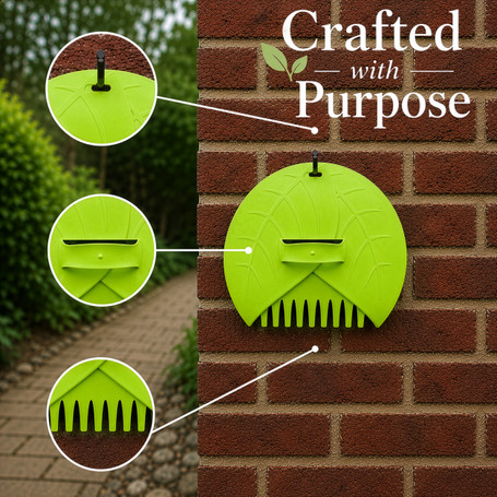 Gardenised Pair of Leaf Scoops Plastic Hand Rake for Yard Cleanup
