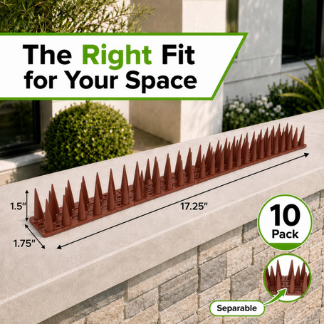 Gardenised 1.5 Inches High Spikes Bird & Animal Deterrent Strips