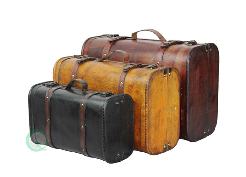 Buy Wholesale QI003068 3-Colored Vintage Style Luggage Suitcase/Trunk-Set  of 3
