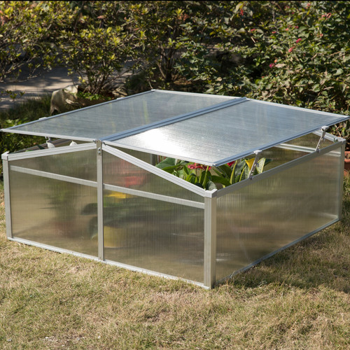 Gardenised Green Outdoor Waterproof Portable Plant Greenhouse with 2 Clear Zippered Windows Large