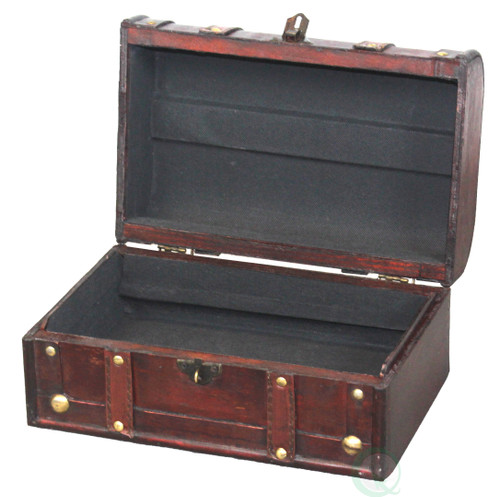 Antique Wooden Hat Box (Teasure Chest) HS100040 S/3 - China Wooden Box and  Wooden Treasure Chest price