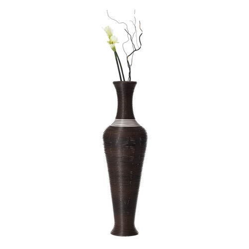 Black Tall Decorative Floor Vase, Modern Unique Vase, 40-Inch-Tall Vase, Freestanding PVC Large Floor Vase, Large Flower Holder For Living Room or Hallway