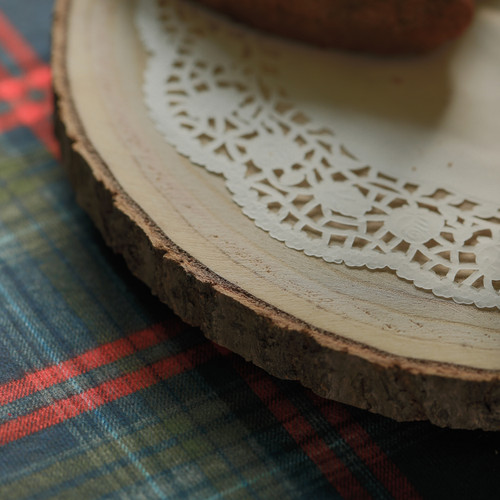 Two Tier Natural Wood Color Tree Bark Server Tray with Rustic Appeal