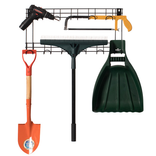 Buy Wholesale QI004529 Wall Mount Garden Tool Storage Rack Hook On Garage,  Garden and Yard, Black