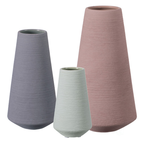 Decorative Ceramic Round Cone Shape Centerpiece Table Vase