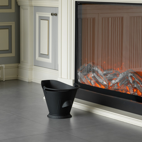 Gardenised QI004551 Black Indoor Heat Powered Aluminum 2-Blade Wood Stove Fan for Increasing Burning Fireplace