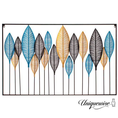 Exquisite Multicolor Leaf Artistry Metal Wall Décor for Entryway, Dining Room, Kitchen, Office, Bedroom and Hallway, Unique Elegant Attractive Home Décor, Modern Design, Classic Colors