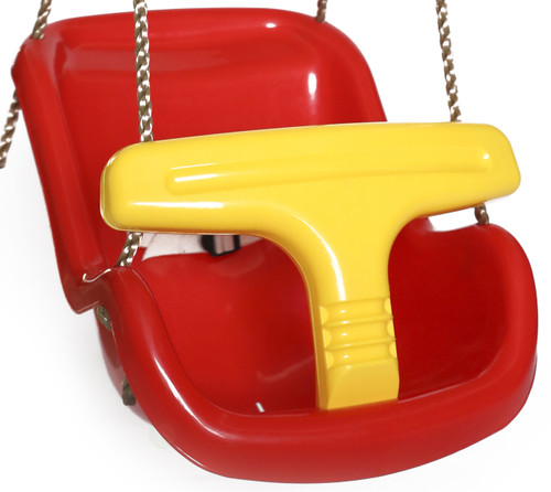 Buy Wholesale QI003371 Red Plastic Baby and Toddler Swing Seat with Hanging  Ropes