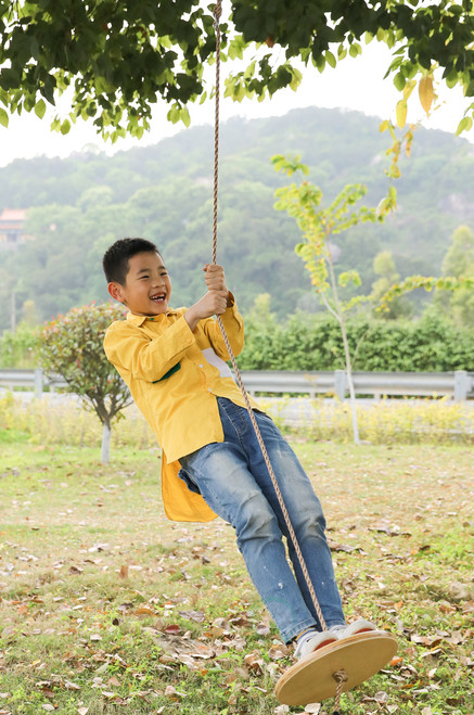 PLAYBERG Round Net Tree Swing with Hanging Ropes