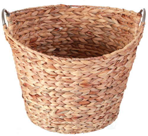 Large Round Water Hyacinth Wicker Laundry Basket