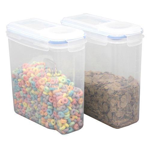 BPA-Free Plastic Food Cereal Containers with Airtight Spout Lid Set of 2