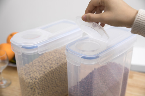 Buy Wholesale QI003322.2.P BPA-Free Plastic Food Cereal Containers with  Airtight Spout Lid Set of 2