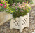 White Vinyl Traditional Fence Design Garden Bed Elevated Screwless Raised Planter Box