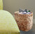 Rustic Water Hyacinth Vanity Bathroom Set, Set of 4 - Magazine Basket, Tissue Roll Holder, Tissue Box Cover, and Wastebasket