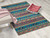 Deerlux Boho Living Room Area Rug with Nonslip Backing, Turquoise Aztec Pattern