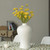 Modern White Large Tabletop Centerpiece Flower Vase ,17.75"