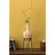 Antique Style Vase, Old Fashioned Magnificent Amphora, Decorative Large Tall Vase, Unique Vase on Slim Black Metal Tripod Stand, 21-Inch-Tall Beige Vase, Fill With Pampas Grass