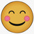 Deerlux Emoji Style Round Funny Smiley Face Kids Area Rug, Happy Emoji Rug