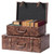 Suitcase Storage Trunk with Faux Leather Set of 2