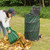 Green Garden Leaf Collector Caddy Tool Bag Holder with Hand Scoop Collapsible Trash Can