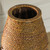 Antique Cylinder Style Floor Vase For Entryway or Living Room, Bamboo Rope, Brown 26" Tall