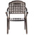 Indoor and Outdoor Bronze Dinning Set 6 Chairs with 1 Table Bistro Patio Cast Aluminum.