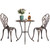 Indoor and Outdoor Bronze Dinning Set 2 Chairs with 1 Table Bistro Patio Cast Aluminum.