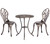 Indoor and Outdoor Bronze Dinning Set 2 Chairs with 1 Table Bistro Patio Cast Aluminum.