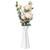 Ceramic Modern Glazed Flower Shape Sculpture Table Vase, White