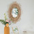 Sunburst Decorative Natural Rattan Wood Round Modern Boho Hanging Wall Mirror