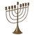 Modern Solid Metal Judaica Hanukkah Menorah 9 Branched Candelabra