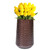 Brown Rustic Iron Flower Plant Centerpiece Hammered Vase