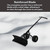 Extra Wide 36 in. Snow Shovel Plow Pusher Remover with Large Rugged Wheels, Heavy Duty, Black
