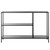 Modern Display Metal Console Table with Open Shelfs, for Dining, Entryway and Hallway, Black