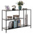 Modern Display Metal Console Table with Open Shelfs, for Dining, Entryway and Hallway, Black