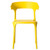 Modern Plastic Outdoor Dining Chair with Open U Shaped Back