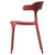 Modern Plastic Outdoor Dining Chair with Open U Shaped Back