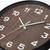 Decorative Modern Round Wood- Looking Plastic Wall Clock for Living Room, Kitchen, or Dining Room