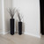 Large Tall Rectangular Wooden Modern Floor Vase - Sleek Contemporary Decor Accent for Living Room, Bedroom, Hallway and Entryway - Handcrafted Decorative Display Piece with Elegant Design