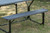 Outdoor Gray Woodgrain Picnic Table Set with Metal Frame, 5 Feet Long